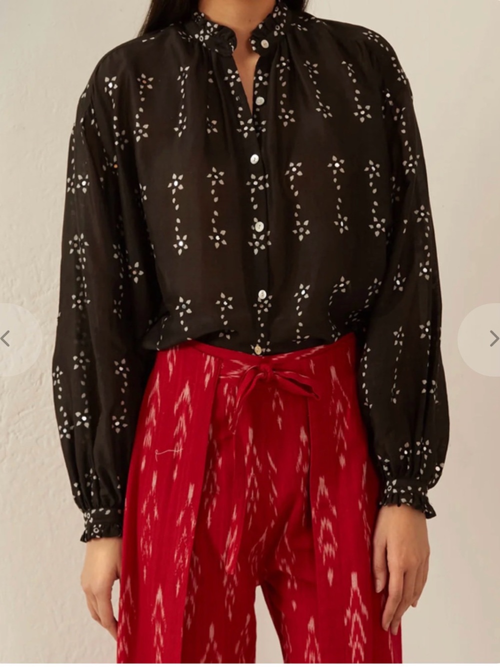 NWT ALIX OF BOHEMIA Annabel Black Daisy Shirt
